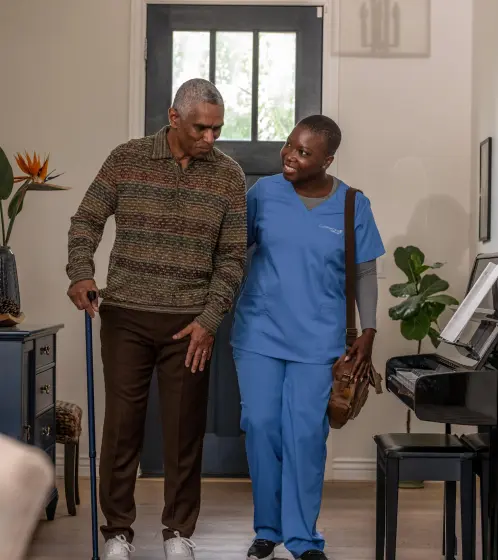 Caregiver and senior